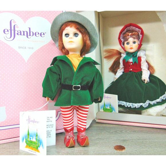 NEW Lot (2) Wizard Of OZ MUNCHKINS DOLLS Effanbee Storybook 2914 2915 Boxed! - Picture 6 of 8